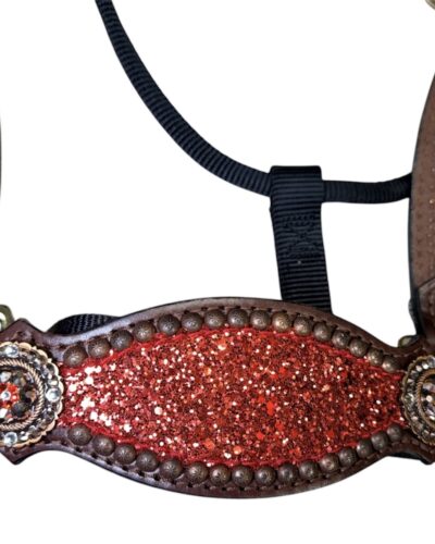 Rockn' Wilsons Red Chunky Glitter Bronc Halter - Image 3