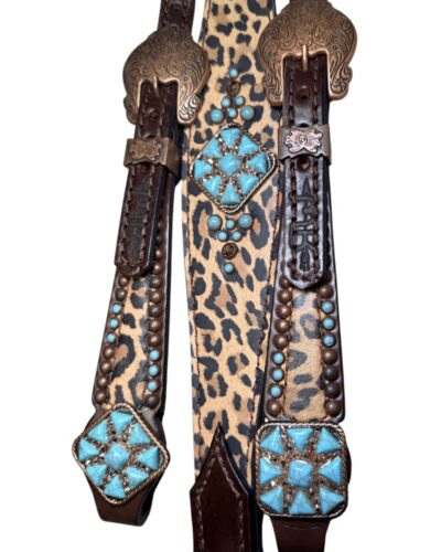 Alternative view of Rockn' Wilsons Cheetah w/ Turquoise Single Layer