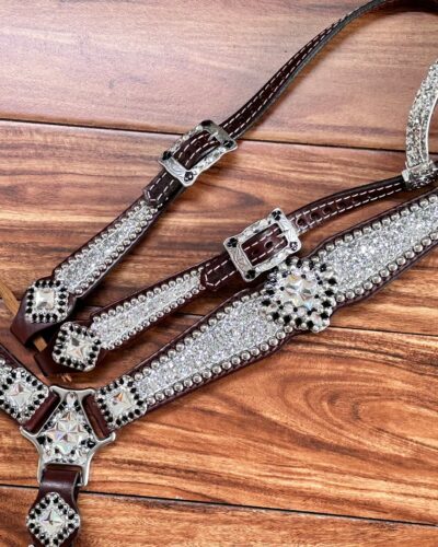 Rockn' Wilsons Silver Chunky Glitter w/ XL Conchos & Upgrades