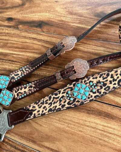 Alternative view of Rockn' Wilsons Cheetah w/ Turquoise Single Layer