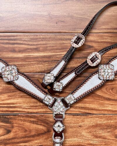 Rockn' Wilsons Chunky White Glitter w/ XL Conchos