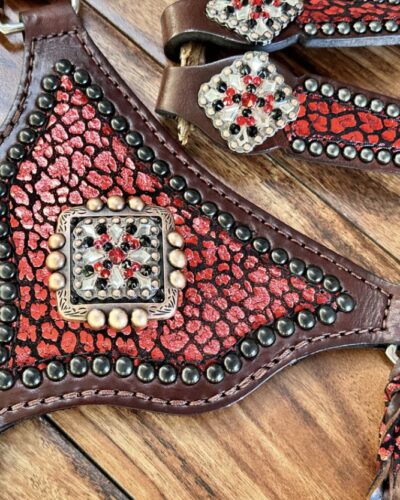 Rockn' Wilsons Gladiator Style Red Metallic Cheetah w/ Black - Image 3