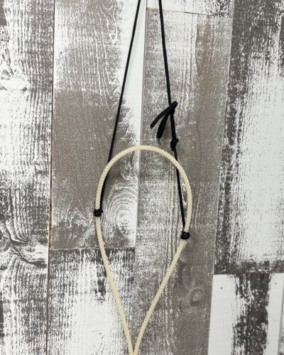 Rawhide Tiedown Noseband w/ Black Nylon Rope
