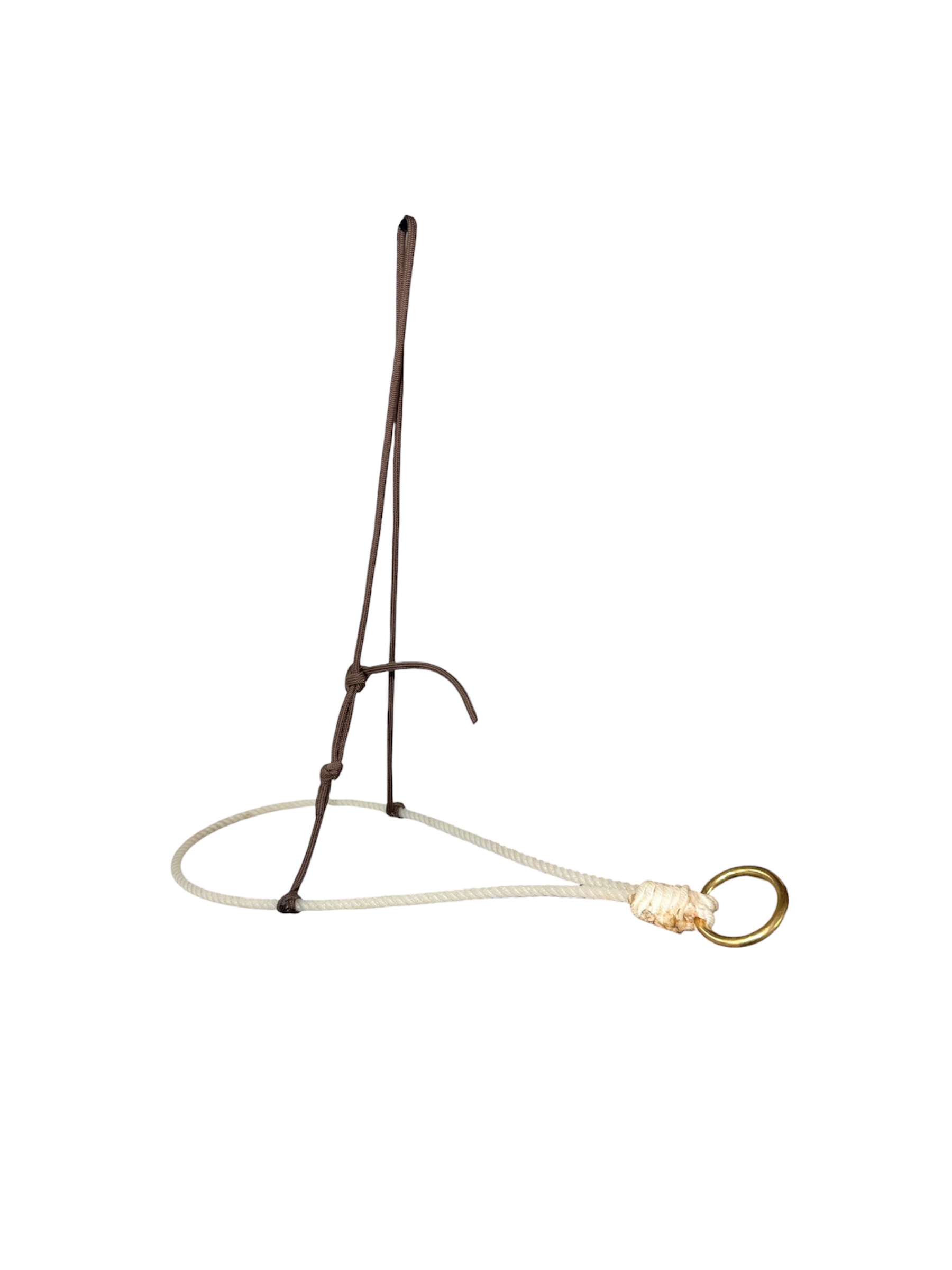 Rawhide Tiedown Noseband w/ Brown Nylon Rope