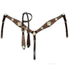 Cheetah Print w/ Rhinestone Accents Headstall & Breastcollar Set