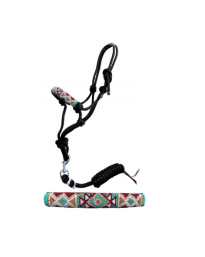 Pony Size Beaded Cowboy Knot Rope Halter