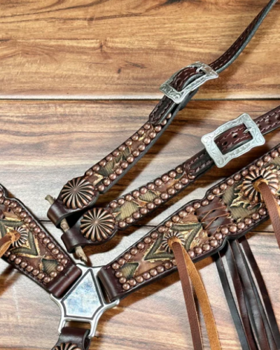 Rockn' Wilsons Brown Laredo w/ Cross Stitch & Pinwheel Conchos - Image 3