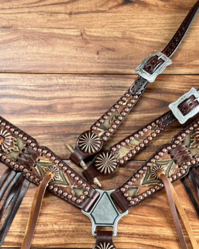 Rockn' Wilsons Brown Laredo w/ Cross Stitch & Pinwheel Conchos - Image 4