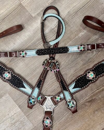 Rockn' Wilsons Turquoise Glitter & Black Leopard