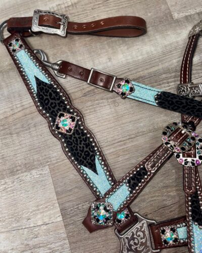 Alternative view of Rockn' Wilsons Turquoise Glitter & Black Leopard