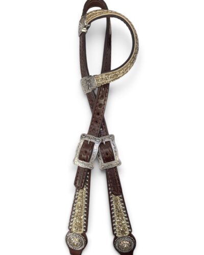 Rockn' Wilsons Chunky Gold Glitter Headstall