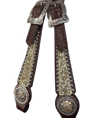 Alternative view of Rockn' Wilsons Chunky Gold Glitter Headstall