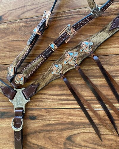 Alternative view of Rockn' Wilsons Cowhide w/ Ties & Arrow Conchos