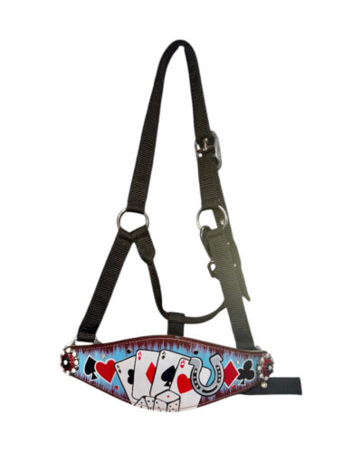 Electric Aces Black Nylon Bronc Nose Halter