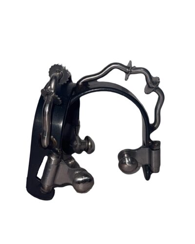 Black Steel Bumper Rowel Spurs