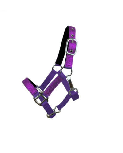 Alternative view of Pony Size Glitter Halter w/ Neoprene Lined Nose & Crown