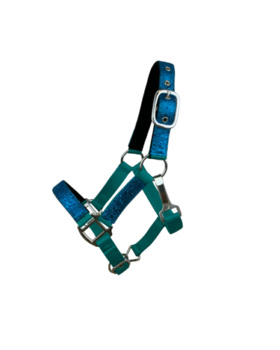 Pony Size Glitter Halter w/ Neoprene Lined Nose & Crown - Image 3