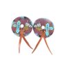 Hand Painted Distressed Skull & Cross Design Leather Bit Guards