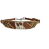 Hair on Hide w/ Painted Teal Accents Wither Strap