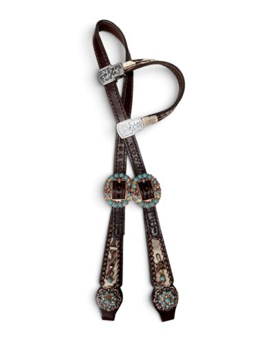 Rockn' Wilsons White Laredo w/ Turquoise Headstall