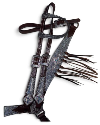 Rockn' Wilsons Black w/ Silver Glitter Single Layer with Fringe Ties