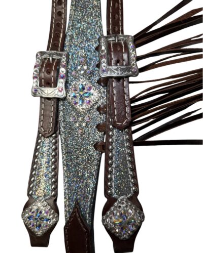 Alternative view of Rockn' Wilsons Black w/ Silver Glitter Single Layer with Fringe Ties