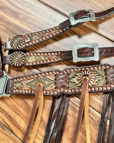 Rockn' Wilsons Brown Laredo w/ Cross Stitch & Pinwheel Conchos - Image 4