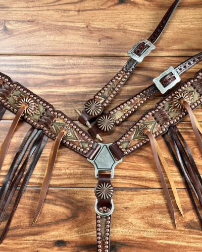 Rockn' Wilsons Brown Laredo w/ Cross Stitch & Pinwheel Conchos