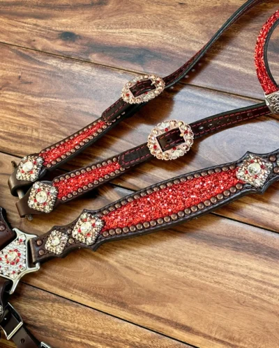 Alternative view of Rockn' Wilsons Red Chunky Glitter w/ Copper Berry Conchos