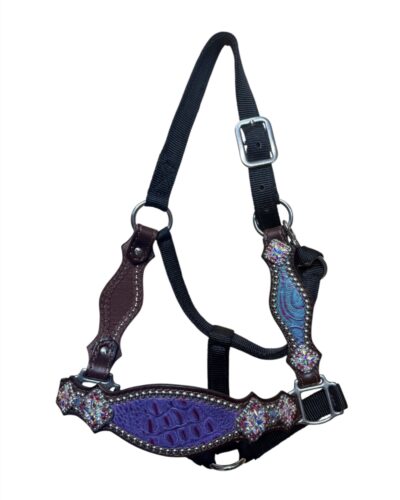 Rockn' Wilsons Purple Croc & Pink Crystals Halter