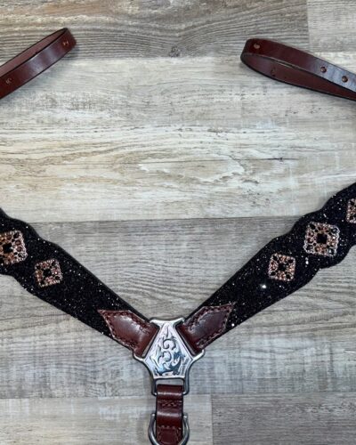 Rockn' Wilsons Chunky Black Glitter Breastcollar