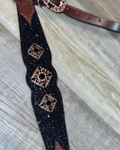 Alternative view of Rockn' Wilsons Chunky Black Glitter Breastcollar