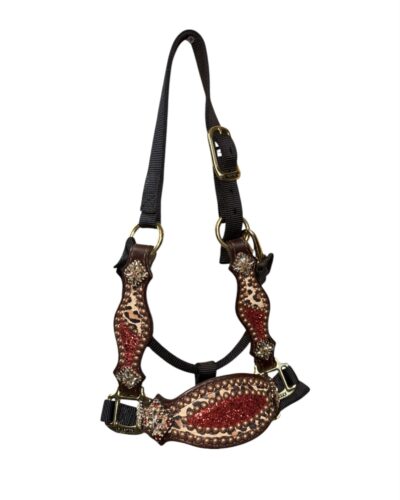 Rockn' Wilsons Chunky Red Glitter w/ Cheetah Halter