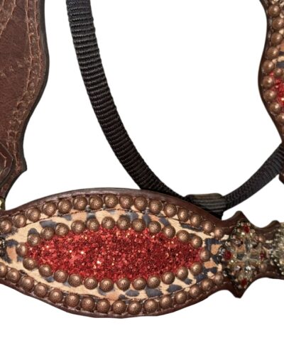 Alternative view of Rockn' Wilsons Chunky Red Glitter w/ Cheetah Halter
