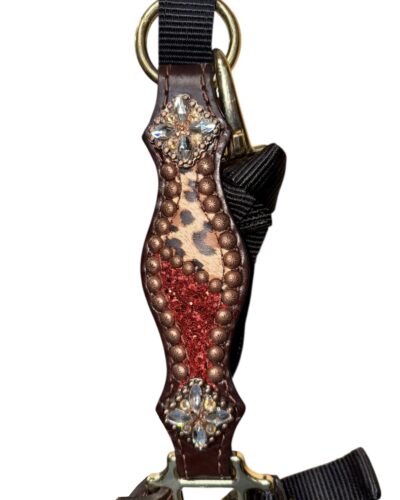 Rockn' Wilsons Chunky Red Glitter w/ Cheetah Halter - Image 3