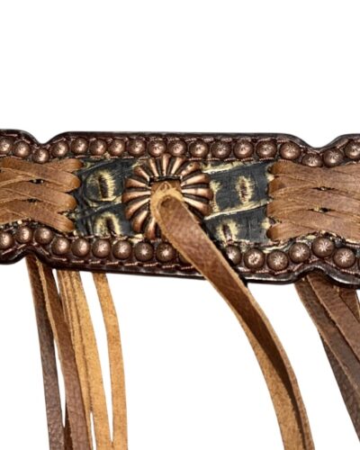 Alternative view of Rockn' Wilsons Gator w/ Cross Stitch & Pinwheel Conchos