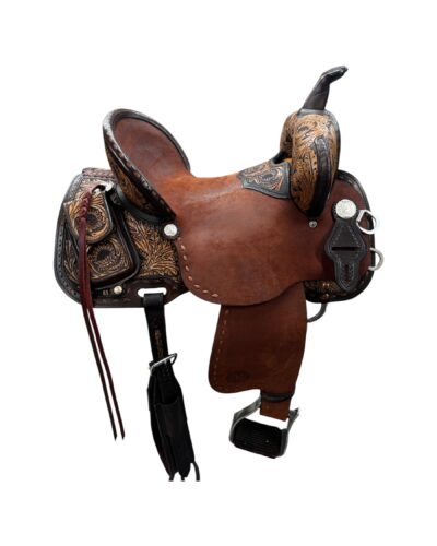 Alternative view of 15'' Custom Circle Y Dawson Barrel Saddle