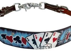 Electric Aces Painted Leather Wither Straps