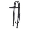 Circle Y Black Shell Tooled Browband Headstall