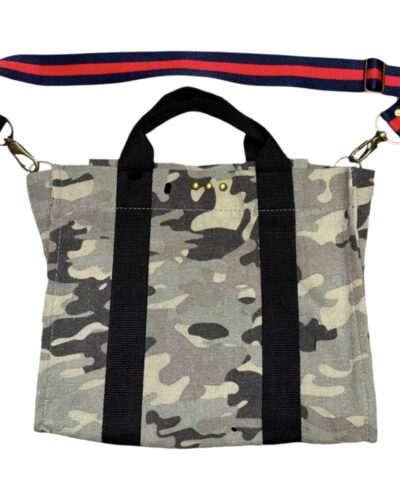 Camo Print Canvas Tote Bag