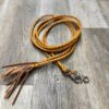 Tan Braided Leather Split Reins