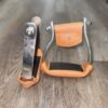 Angled Aluminum Stirrup w/ Rubber Tread