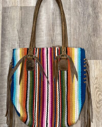 Woven Serape Purse w/ Fringe