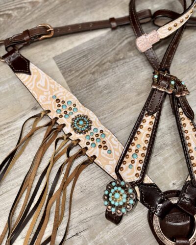 Alternative view of Blushed Rose Headstall & Breastcollar Set