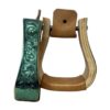Green Silver Plated Show Stirrups
