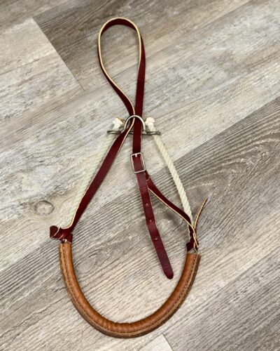 Professionals Choice Leather Covered Rope Noseband
