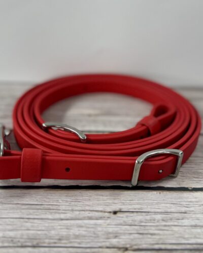 Red Biothane Roper Rein