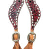 San Saba Floral Spur Straps w/ White Buckstitching