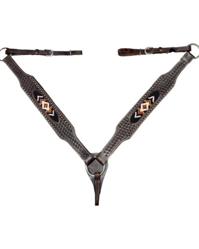 Dark Oil Navajo Beaded Inlay Breastcollar