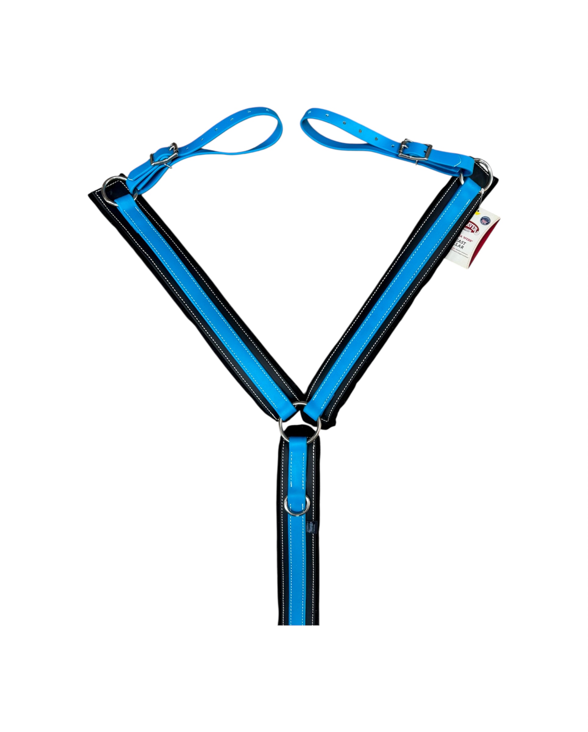 Weaver Hurricane Blue Brahma Webb Breastcollar – Jopps Tack